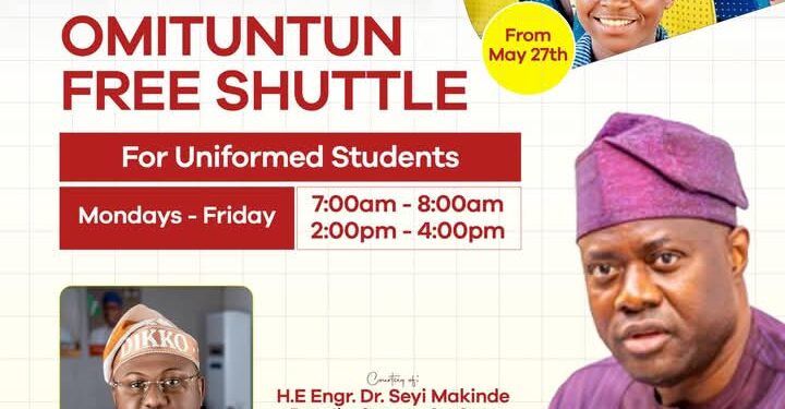 Oyo State Flags Off Omituntun Free Shuttle for Uniformed Students
