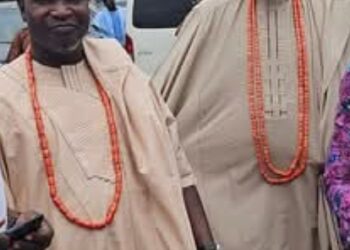 Mogaji Eegunjenmi Adekunle Busari Felicitates with Abiola Iyiola on His Installation as Bada of Ibadanland