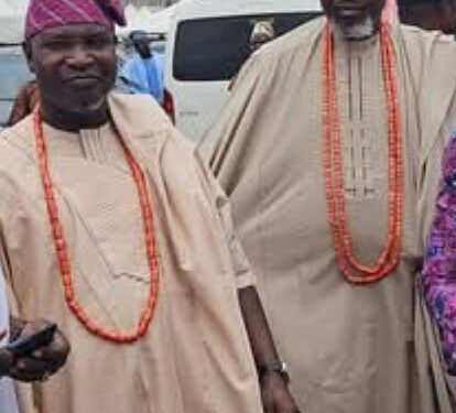 Mogaji Eegunjenmi Adekunle Busari Felicitates with Abiola Iyiola on His Installation as Bada of Ibadanland