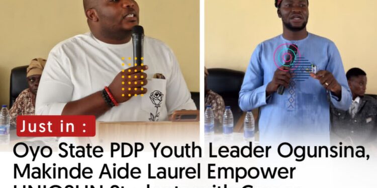 Oyo State PDP Youth Leader Ogunsina, Makinde Aide Laurel Empower UNIOSUN Students with Career Guidance