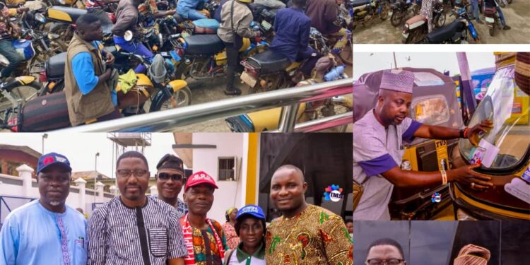 As Promised, Oyo PDP Chieftain Dr. OTOPE Supports 300 Okada and Maruwa Riders in Egbeda LG with 10 Litres of Fuel Each (PHOTOS)