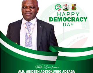 Democracy Day: OYCSDA Chairman Hon. Abideen Adeaga Calls for Collective Strength as Nigeria Navigates Economic and Social Trials