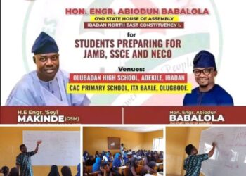 Oyo Lawmaker, Engr. Babalola Ph.D Launches Weekly Omituntun Continuous Education Program for Students in Ibadan North East Constituency 1