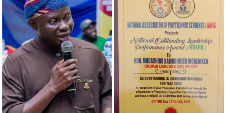 Lagelu Chairman, Hon. Kamorudeen Honored as Outstanding Local Government Chairman in Nigeria