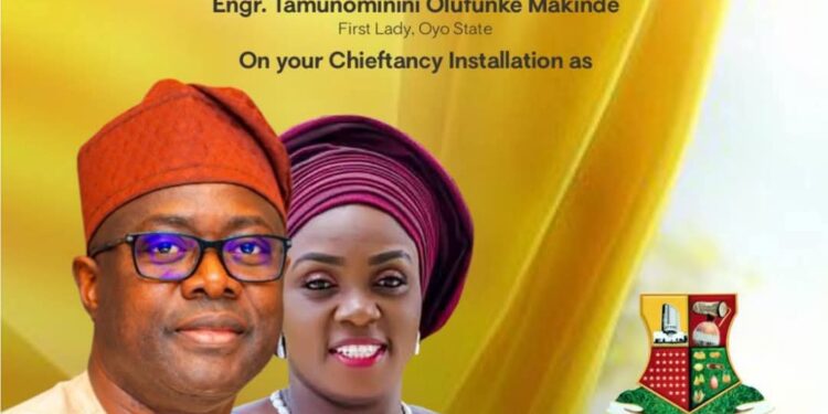 Femi Onireti Felicitates Gov. Makinde, Wife on Conferment of Chieftaincy Titles*