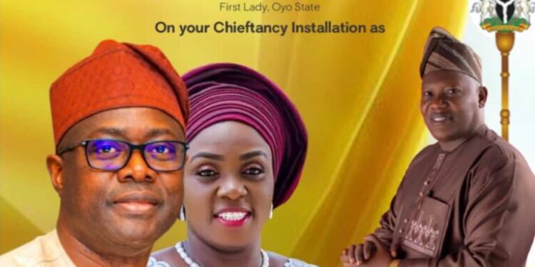 Oyo Lawmaker Mabaje, Congratulates Governor Seyi Makinde, Wife on Prestigious Chieftaincy Title