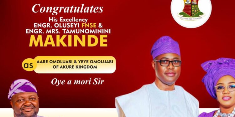 Aare Omoluabi: Oyo Lawmaker AKT Congratulates Makinde, Wife On New Chieftaincy Title In Akure Kingdom*