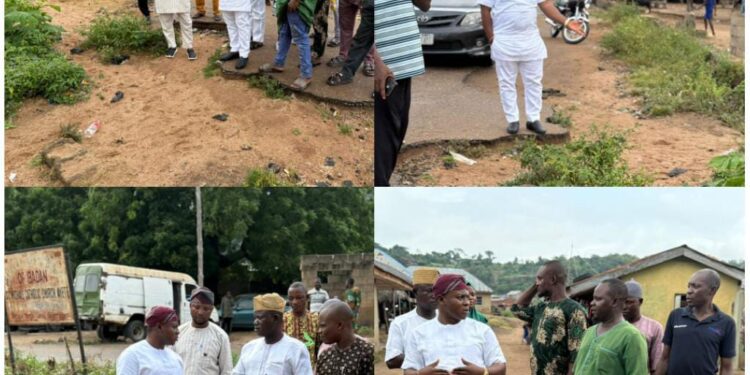 PHOTOS: Chairman Ibarapa North Inspects Damaged Roads at Ayete_