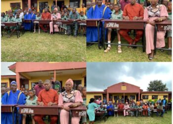 PHOTOS: Hon. Sheriff Adeojo Equips Five Schools in Ido With Chairs And Desks.