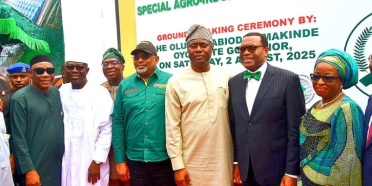 Shettima, AfDB President, Makinde Break Ground for Ijaiye Agribusiness Devt Hub .As VP, others commend Oyo Govt’s agribusiness policy