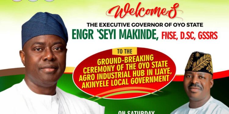 Akinyele Council Boss, Hon Akinwole Akinleye Lauds Gov Seyi Makinde, Describes Oyo state Special Agro-Industrial Processing Zone, Ijaye as a new Dawn for Akinyele LG