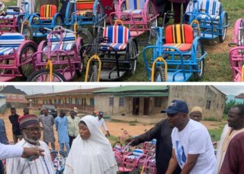 Agboworin Donates Tricycle Wheelchairs To Sabo Community To Canvass More Votes For PDP’s Candidate, DON