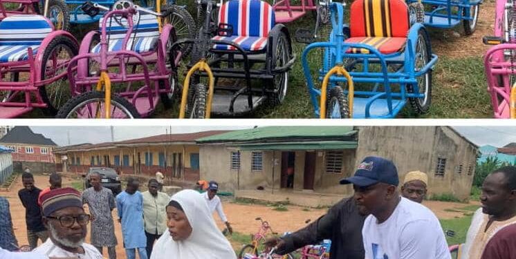 Agboworin Donates Tricycle Wheelchairs To Sabo Community To Canvass More Votes For PDP’s Candidate, DON