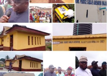 Oyo Majority leader Hon Sanjo Adedoyin commission Constituency Projects    ******* Renovate and complete abandoned toilet facility at Aarada  *****Donated 7 Motorized borehole with generators
