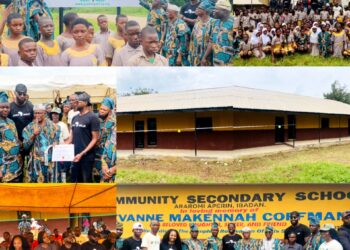 Ona Ara LG: Dr. Temitope GLORIOUS Applauds Just Help Africa as Renovated School is Commissioned