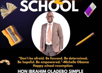 Stepping Into A brighter tomorrow.: Hon. Ibrahim Oladebo Simple Urges Pupils To Dream Big At School Resumption