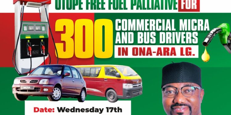 OTOPE Extends Grassroots Empowerment with Free Fuel Palliative for Ona-Ara Commercial Drivers