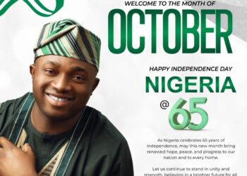 Independence Day: Olufade Celebrates Nigeria At 65, Calls For Unity, Peace, And Renewed Patriotism