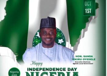 Hon. Sanda Celebrates Nigeria’s 65th Independence Anniversary, Tasks Leaders and Citizens on Nation-Building