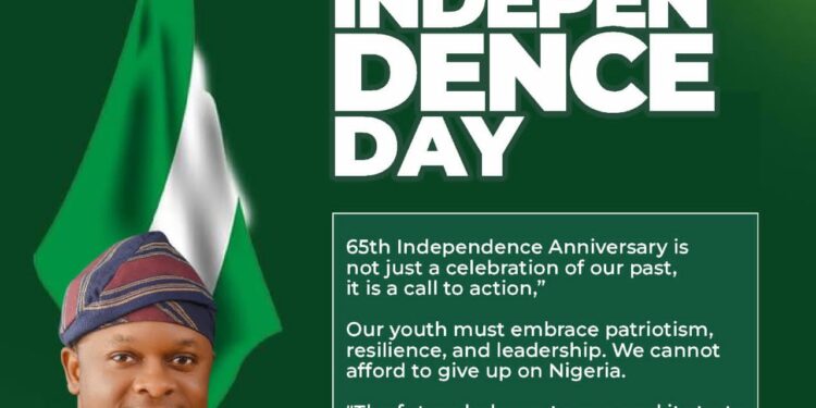 Hon. Sanda Celebrates Nigeria’s 65th Independence Anniversary, Tasks Leaders and Citizens on Nation-Building