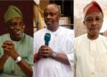 Mayegun Babanumi congratulate to Alhaji Adeleke and Alhaji Adeshina.
