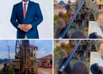 New Project: Hon. Abiodun Babalola Ph.D popularly known as Integrity Launches Another Borehole Project for Ibadan North East Constituency 1(PHOTOS)