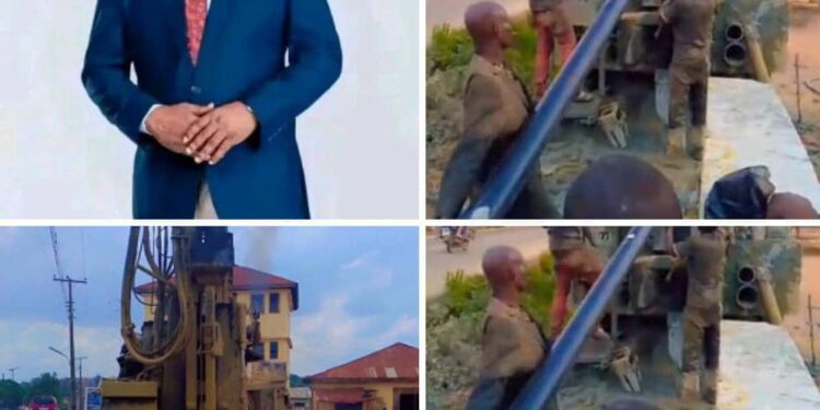 New Project: Hon. Abiodun Babalola Ph.D popularly known as Integrity Launches Another Borehole Project for Ibadan North East Constituency 1(PHOTOS)