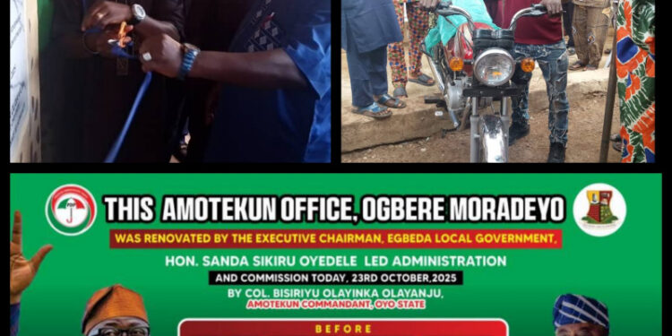 Egbeda LG Chairman, Sanda Commissions New Amotekun Office To Bolster Security In Egbeda