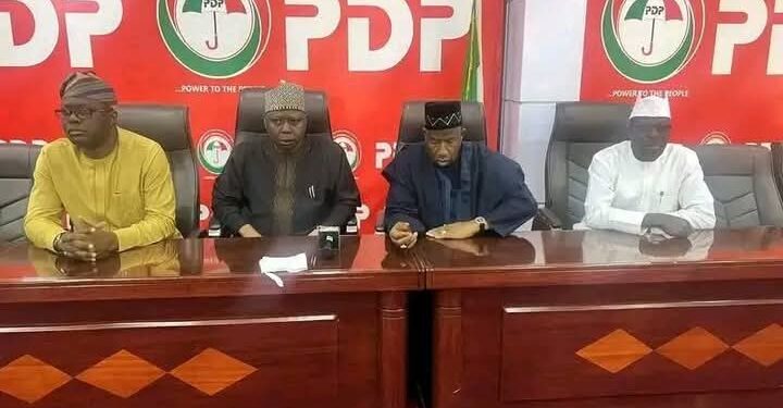 PHOTOS: Makinde, Bala, Turaki, Arapaja, Agboworin Storm PDP National Secretariat Amid Heightened Party Activities