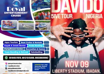 Royal Entertainment Cruise Aligns with Davido’s 5ive Concert Vision, Hails Makinde’s Youth-Focused Development Drive