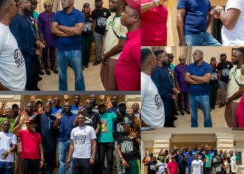 Davido’s 5ive Tour: Ibadan Awaits, as Otunba Seye “The King of Boys” Receives Tour Manager Anthony