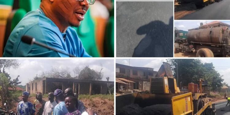 Rep, Ojo Sunday Makanjuola SMATO Delivers Another 2km Asphalt Road in Oko Town