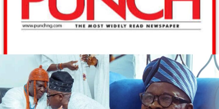 Punch Newspaper Congratulates Jubril Dotun Sanusi on His Conferment as Okanlomo Oodua