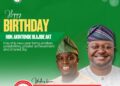 Birthday: Oluyole LG chairman hails AKT’s contributions to democratic governance, Oyo’s socioeconomic dev
