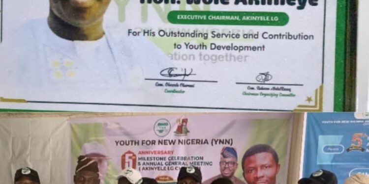 *Hon Akinwole Akinleye Honored Again, Bags YNN Award Of Excellence for Outstanding Service to Youth Development* .