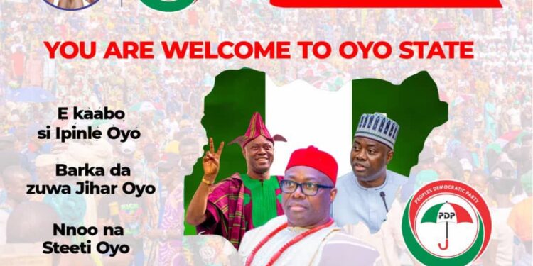 Hon Sanda Welcomes Delegates to Ibadan as PDP Holds Historic National Convention