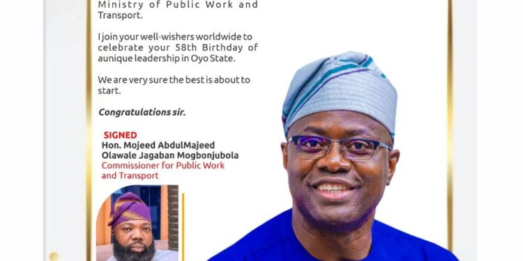 Oyo Commissioner, Hon. Mogbonjubola Olawale AbdulMajeed (Jagaban) Felicitates Governor Seyi Makinde on His 58th Birthday