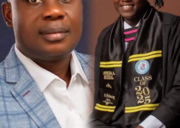 Hon Olusina Ogunsola sends heartfelt congratulations to Awopegba Emmanuel on his graduation from Lead City University