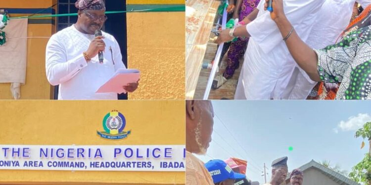 Oyo Deputy Governor Commissions Reconstructed Moniya Police Area Command Headquarters, Commends LG’s Bold Security Investment as Akinyele Council Boss Delivers Additional Motorized Borehole Projects
