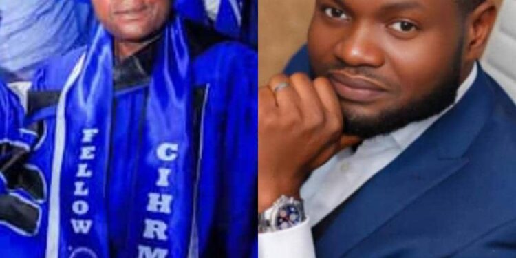 Hon. Lanre Sarumi Celebrates Apostle Abegunde on CIHRM Fellowship Honour