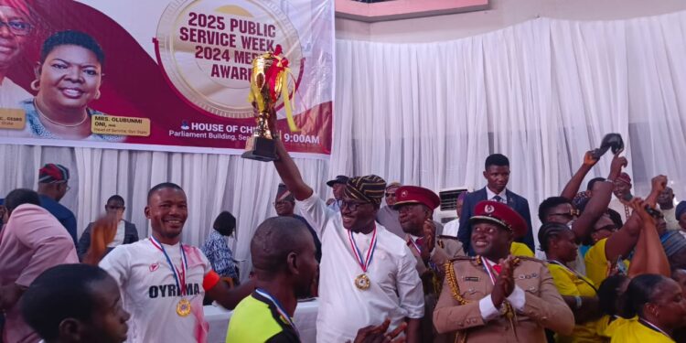 PHOTOS: Oyo State Civil Service Rewards OYRTMA for Exceptional Road Traffic Management …As Agency’s officers, football team shine at Public Service Week awards