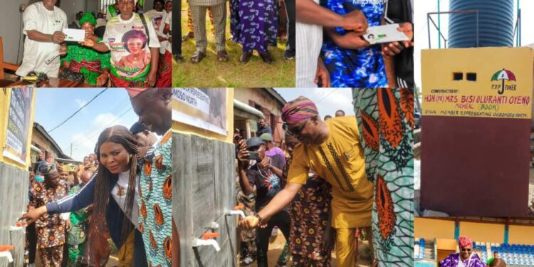 Bisi Oluranti commissions boreholes, empowers PDP coordinators across wards*  *..present cash prizes to football match winners