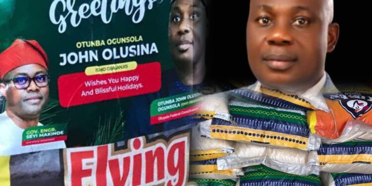 Spreading Joy, Strengthening Bonds: Ogunsola’s Festive Season Outreach Shares Rice and Gifts at the Grassroots Level in Oluyole