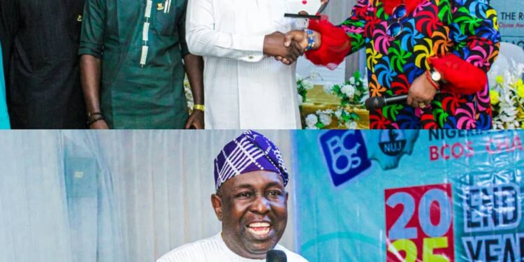 Ibadan North Council Chairman, Olufade Bags Grassroots Youth Impact Award From NUJ BCOS Chapel