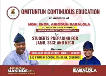 Hon. Engr. Abiodun Babalola Ph.D Launches Weekly Omituntun Continuous Education Program for Students in Ibadan North East Constituency 1