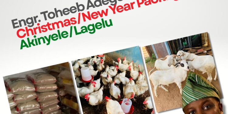 Engr. Toheeb Adegoke Spreads Festive Cheer with Christmas and New Year Packages Across Akinyele and Lagelu*