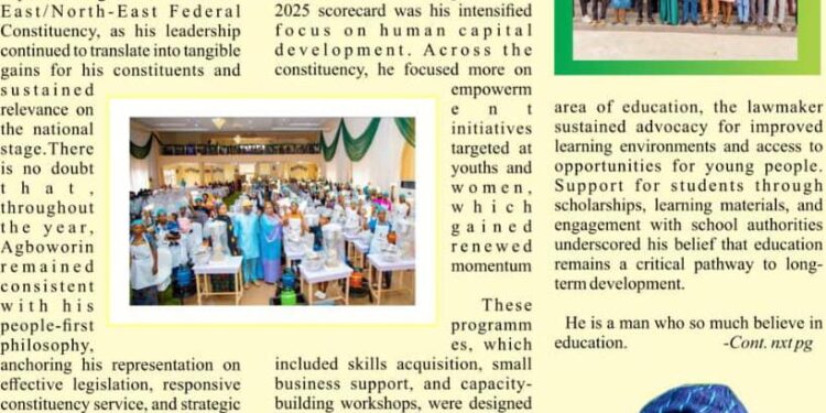 One Year, Many Gains: Agboworin’s 2025 Footprints Across His Constituency | By Mayowa Okekale*