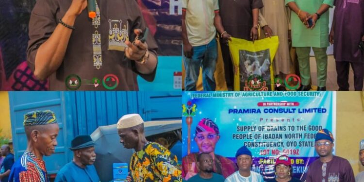 Ibadan North Fed. Lawmaker, Rep Folajimi Oyekunle (DoN), Facilitates 320 Bags of Rice to Cushion Economic Hardship*