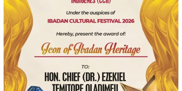 Excitement as CCII Set to Confer ICON of Ibadan Heritage on OTOPE Foundation President, Hon. (Dr.) Ezekiel Temitope Oladimeji