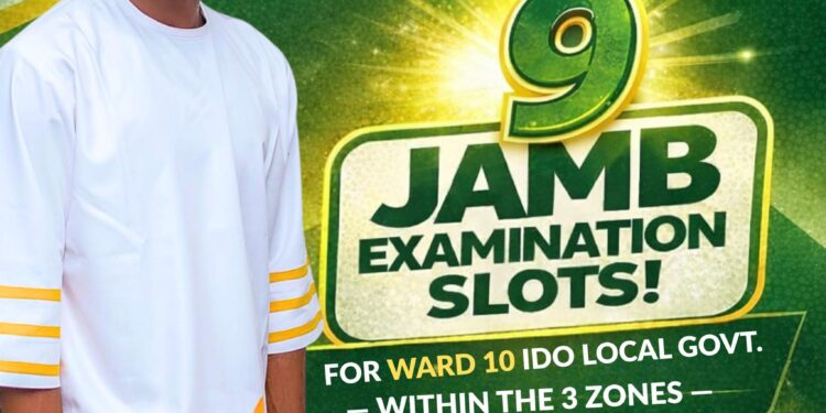 Hon. Comr. Usman Oladimeji Ibrahim (ORM) Distributes 9 JAMB Examination Slots to Ward 10 Ido LG Students